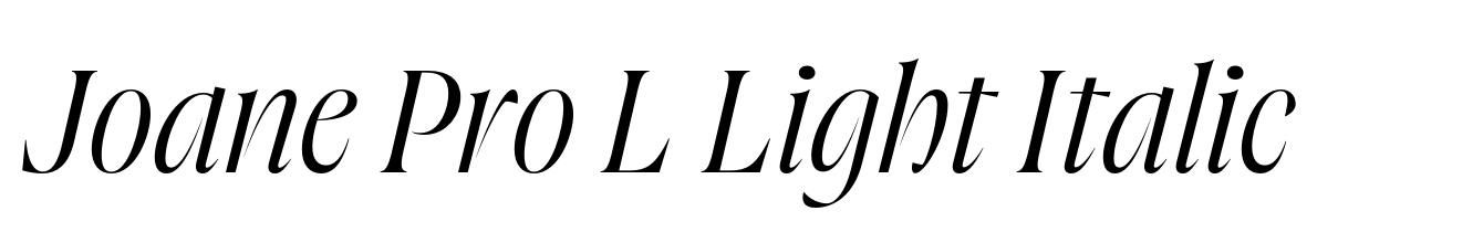 Joane Pro L Light Italic